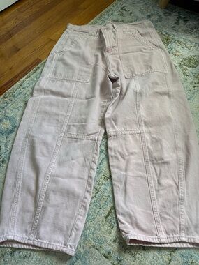 Universal Thread Light Pink Patchwork Utility Jeans-barrel